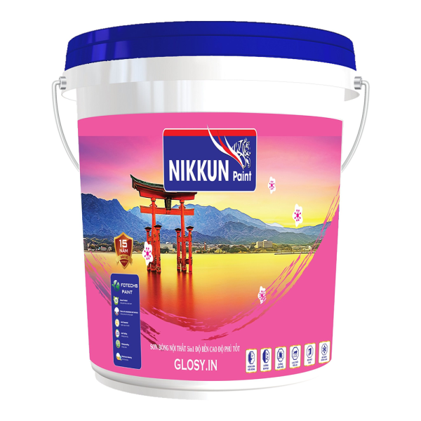 Sơn bóng nội thất 5in1 độ bền cao độ phủ tốt